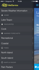 Marine App Menu