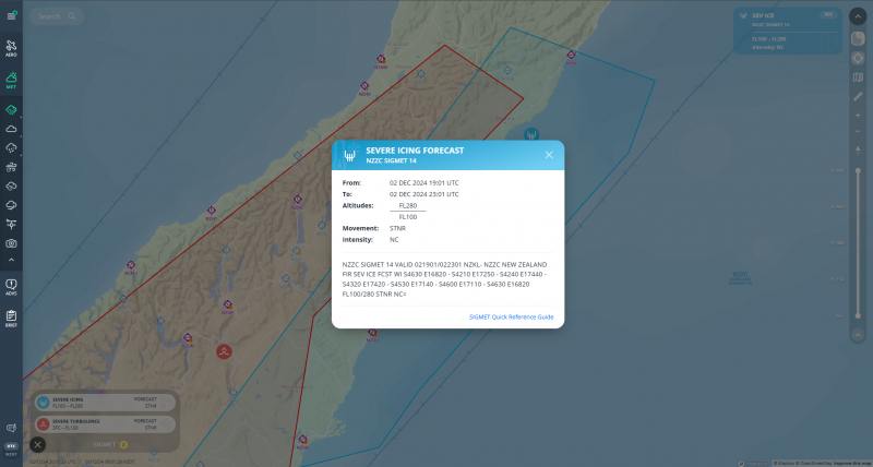 PreFlight Page Met Info