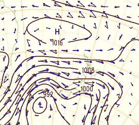 wind direction indicator map